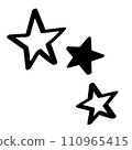 手繪閃光星星黑色 110965415