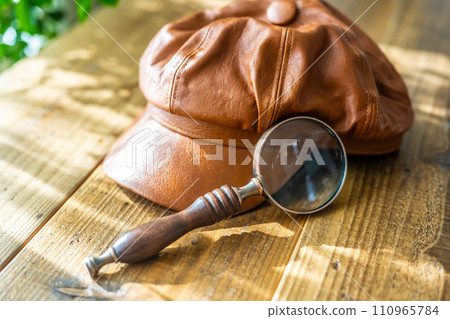Scene with a magnifying glass 110965784