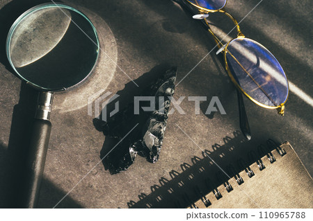 Scene with a magnifying glass Scene with a magnifying glass 110965788