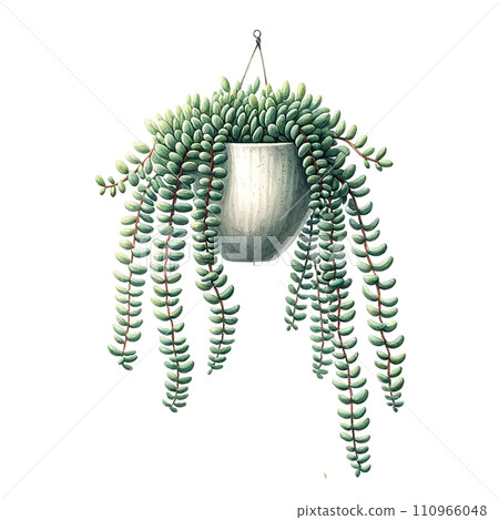 succulent with a hanging ceramic planter watercolor clipart succulent with a hanging ceramic planter watercolor clipart 110966048
