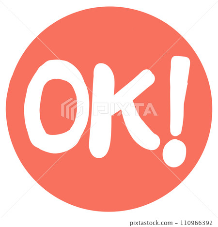 Ok text circle round red grunge stamp on white background Ok text circle round red grunge stamp on white background 110966392