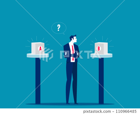 Business person with choice for plan. Business vector illustration concept 110966485