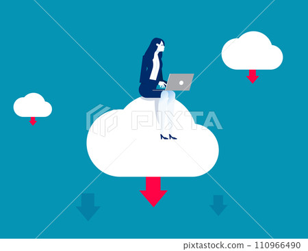 Business download investment in data. Business vector illustration concept Business download investment in data. Business vector illustration concept 110966490