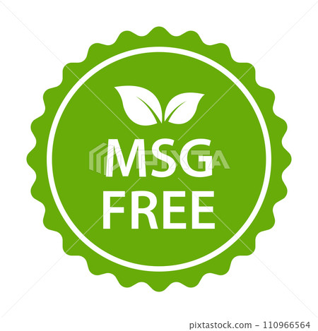 MSG FREE icon vector. Glutamate no added food package sign for your website design, logo, app, UI.illustration 110966564