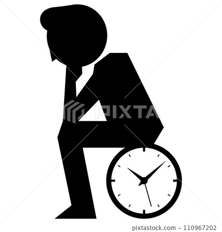 A man thinking about time 110967202