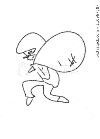 retro thief illustration retro thief illustration 110967587