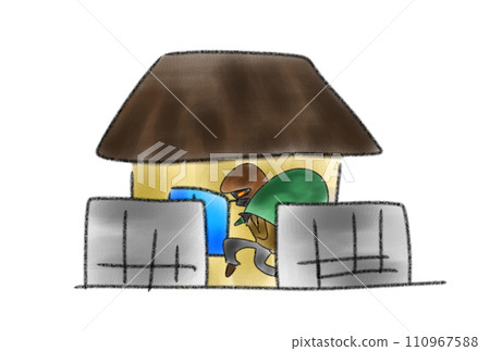 復古小偷插畫 復古小偷插畫 110967588