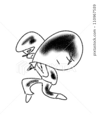 retro thief illustration retro thief illustration 110967589