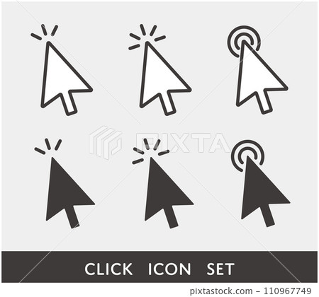 Click icon set 110967749