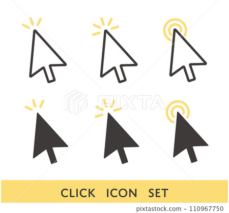 Click icon set 110967750