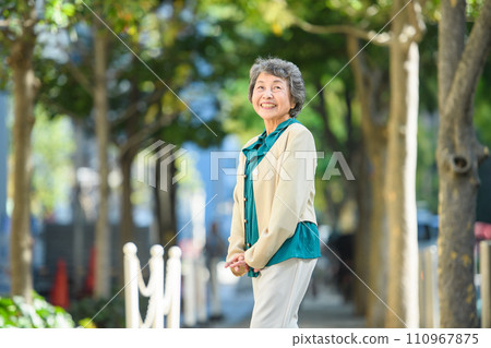 Senior female portrait outdoor 110967875