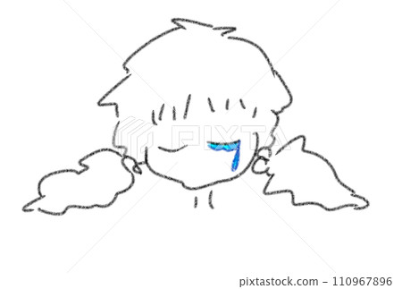 一個女孩流下了眼淚 110967896