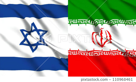 flags of israel and iran flags of israel and iran 110968461