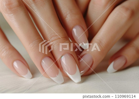 Gentle calm manicure on the arm 110969114