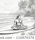beach yoga 110970378