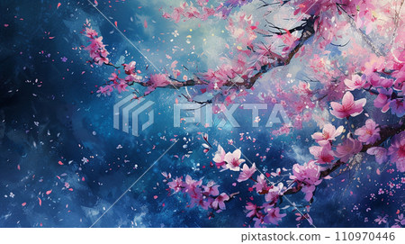 夜晚的櫻花 110970446