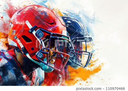 Superbowl Abstract Football Banner - Exciting Victory Celebration Superbowl Abstract Football Banner - Exciting Victory Celebration 110970466