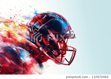 Superbowl Abstract Football Banner - Exciting Victory Celebration 110970469