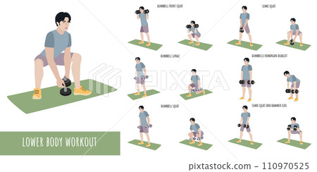 Healthy man doing lower body workout Healthy man doing lower body workout 110970525