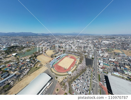 郡山市中心 - 海成山體育公園鳥瞰圖 郡山市中心 - 海成山體育公園鳥瞰圖 110970787