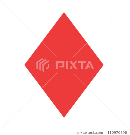 Color style icon representing playing cards, diamonds 110970896