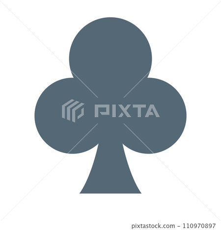Color style icon representing playing cards, clubs 110970897