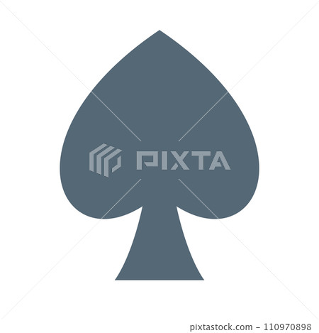 Color style icon representing playing cards, spades 110970898