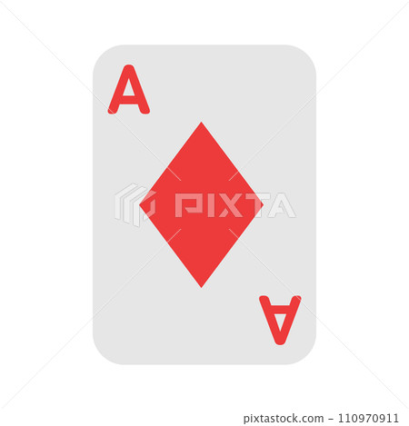 Color style icons representing playing cards, aces and diamonds 110970911