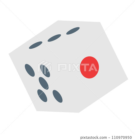 Color style icon representing dice 110970950