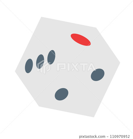 Color style icon representing dice Color style icon representing dice 110970952
