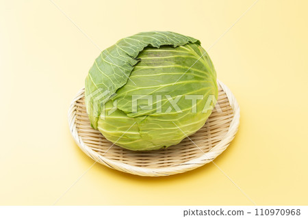 黃色背景上的捲心菜 黃色背景上的捲心菜 110970968