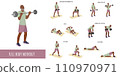 Senior man doing full body workout 110970971