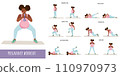 Young pregnant woman fitness workout set 110970973