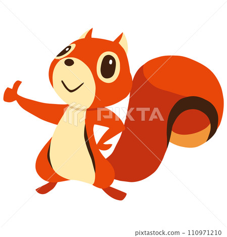 Hand-drawn cute squirrel character 6 (GOOD pose) Hand-drawn cute squirrel character 6 (GOOD pose) 110971210