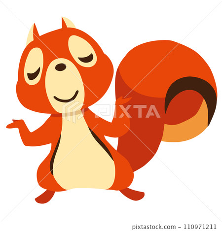 Hand-drawn cute squirrel character 7 (no problem pose) Hand-drawn cute squirrel character 7 (no problem pose) 110971211