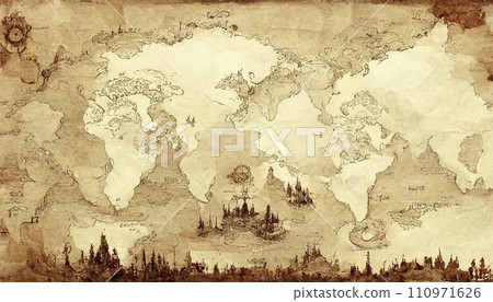 Map illustration Map illustration 110971626
