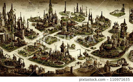 Map illustration 110971635