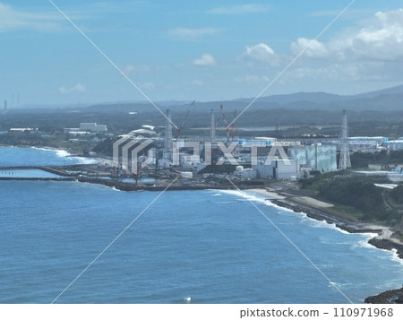 Historical memories seen from Futaba Town - Aerial view of the Fukushima Daiichi Nuclear Power Plant 2 110971968