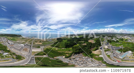 新旅程的開始－常磐線富岡站週邊360°全景航拍 110971978