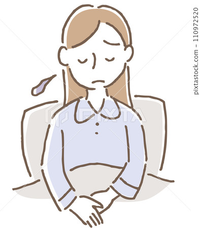 一個女人掉在床上 110972520