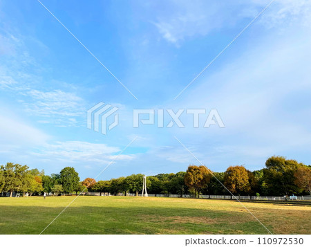 在陽光明媚的日子裡,一個寧靜的公園 在陽光明媚的日子裡,一個寧靜的公園 110972530