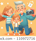 Happy photo of grandchild and grandfather 110972716
