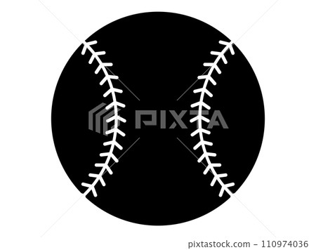 Simple baseball icon Simple baseball icon 110974036
