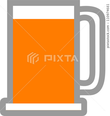 Beer Glass Icon. Vector Illustration. 110974681