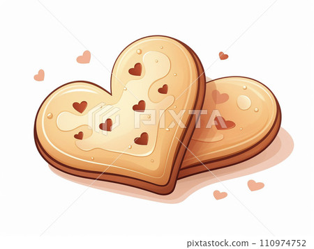White Day heart-shaped cookie AI image White Day heart-shaped cookie AI image 110974752