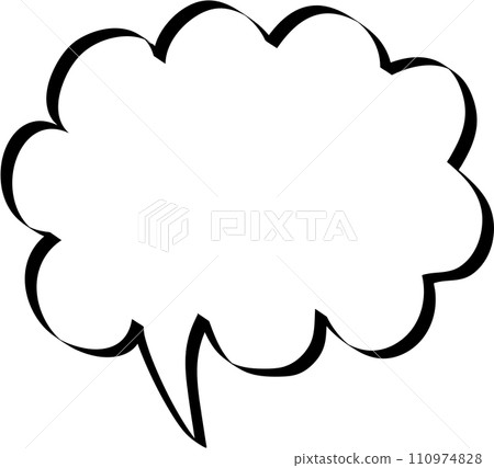Black and white color arrow point speech bubble balloon, icon sticker memo keyword planner text box banner, flat png transparent element design Black and white color arrow point speech bubble balloon, icon sticker memo keyword planner text box banner, flat png transparent element design 110974828