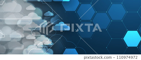 Abstract data background. Futuristic technology style. Elegant digital  background for business cyber presentations. 110974972