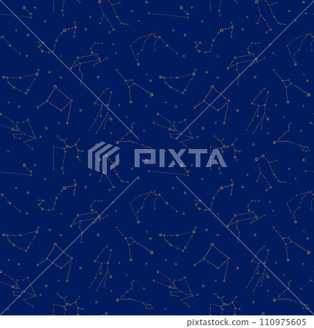 12 constellations background material navy 110975605