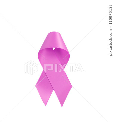 Purple awareness ribbon isolated on white background 110976155