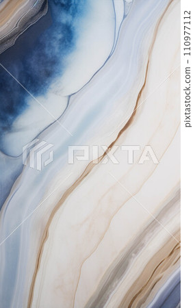 Blue grey and brown texture. Polished stone wall with an exquisite natural pattern. Wallpaper design 110977112
